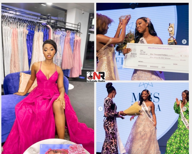 Australian based Zimbabwean model Lia Grace has raised the Zimbabwean flag high after being crowned Miss Africa South Australia