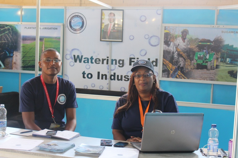 The Zimbabwe National Water Authority (ZINWA) is a wholly Government owned entity tasked with managing the country's water resources. Workers seen here at the ZINWA stand at the Harare Agricultural Show in 2018.