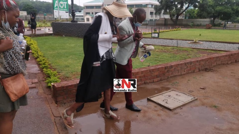 Vice President Constantino Chiwenga's estranged wife Marry Mubaiwa Chiwenga leaving the Harare Magistrates Court