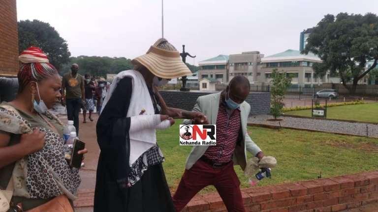 Vice President Constantino Chiwenga's estranged wife Marry Mubaiwa Chiwenga leaving the Harare Magistrates Court