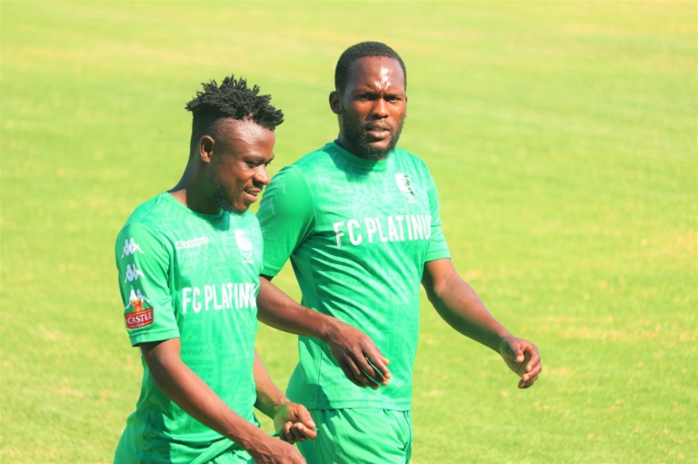 FC Platinum striker Stanley Ngala (right)