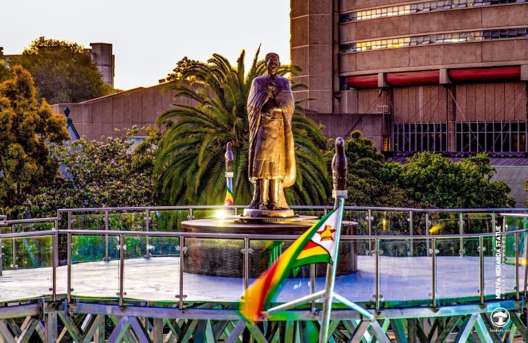A statute of Mbuya Nehanda was erected in Harare ((Image Credits: Baobab Media)