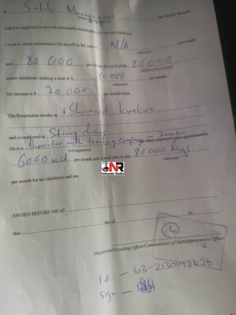 A Kwekwe man, Sakile Mnangagwa, who persistently claims to be President Emmerson Mnangagwa’s son, has been dragged to court by his ex-wife over child maintenance, Nehanda Radio can exclusively reveal.