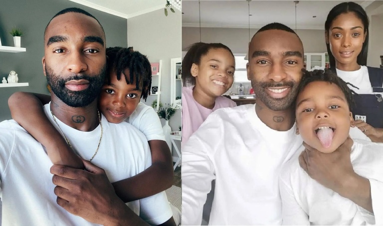 The late South African rapper Riky Rick and his wife Bianca Naidoo with their children
