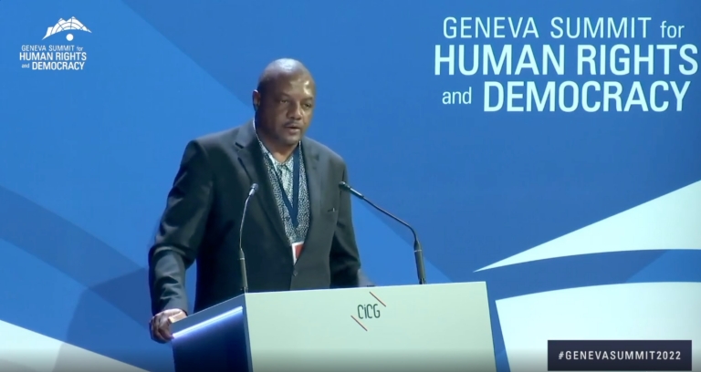 Hopewell Chin’ono, a fierce critic of the regime's alleged corruption, human rights abuses, economic mismanagement and dictatorial behavior addressed the Geneva Summit for Human Rights and Democracy