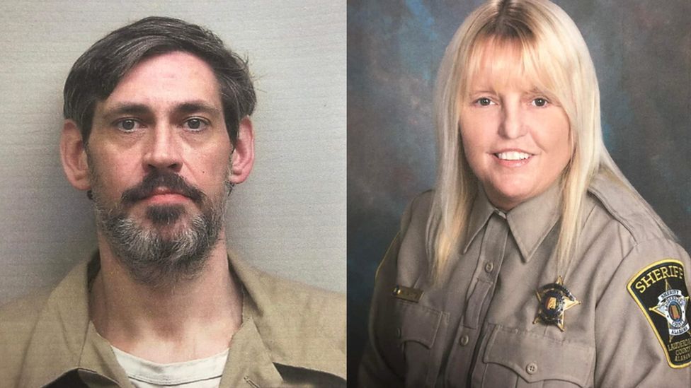 Inmate Casey White (L) and corrections officer Vicky White. ( Picture via LAUDERDALE COUNTY SHERIFF'S OFFICE )