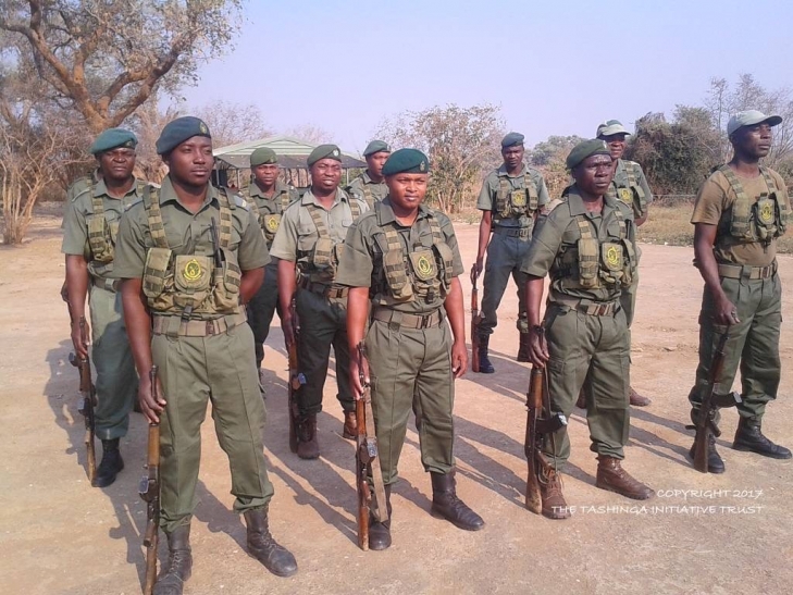 Members of the elite Zambezi Valley Reaction Unit (Picture via The Tashinga Initiative Trust)