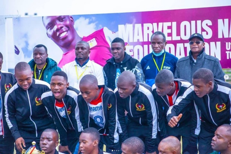 Mutare's Majesa Academy were crowned the champions after defeating Bulawayo giants Highlanders FC's U-17s in the inaugural U-17 competition sponsored by the Marvelous Nakamba Foundation held at White City Stadium in Bulawayo, June 2022. (Picture via Marvelous Nakamba Instagram)