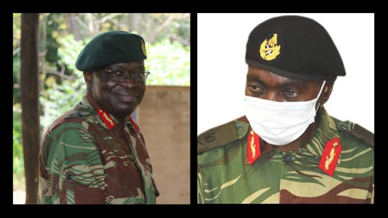 Major General (Rtd) Sydney Bhebe (left) and Major-General (Retired) Sikhulile Simpson Nyathi (right)