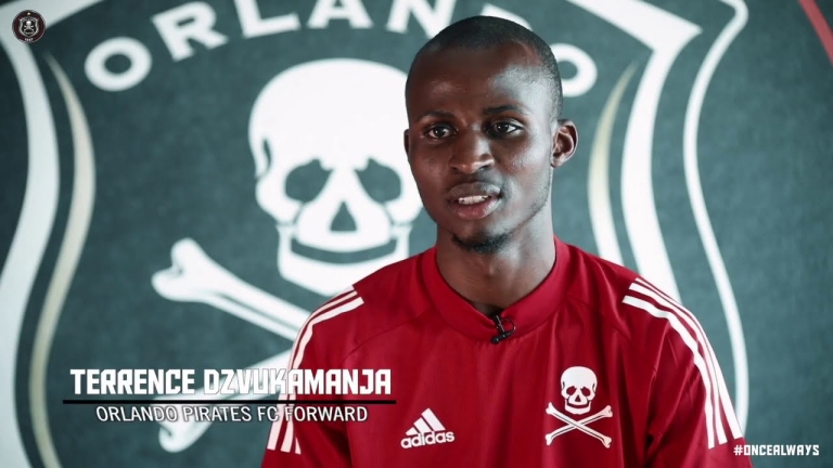 Orlando Pirates striker Terrence Dzvukamanja