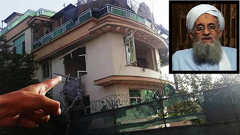 The suspected house in Kabul that was hit by a US drone strike on Sunday killing Al Qaeda leader Ayman al-Zawahiri