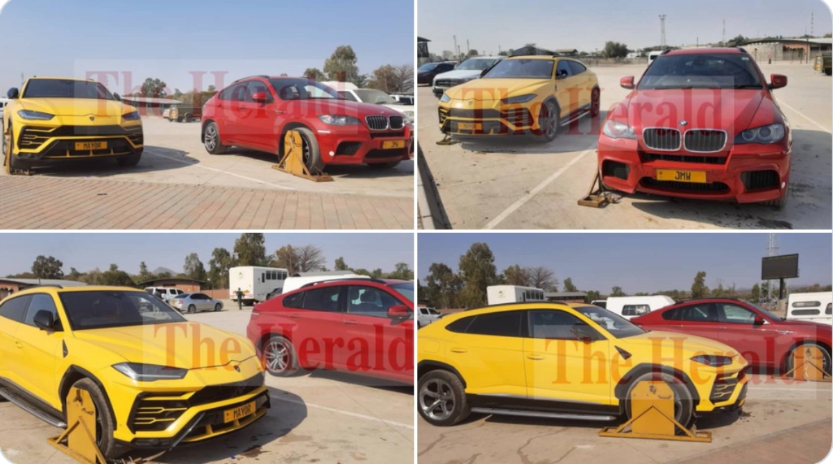 Busted: Border authorities have intercepted two state-of-the-art vehicles belonging to troubled lawmaker Justice Mayor Wadyajena on suspicion they were being shipped to South Africa. (Picture via The Herald)