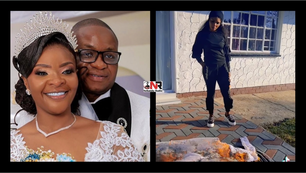Zimbabwean comedian and socialite, Felistas Murata, popularly known as Mai Tt has burnt her wedding gown worth US$4 000 after her marriage with US based Zimbabwean Tinashe Maphosa collapsed.