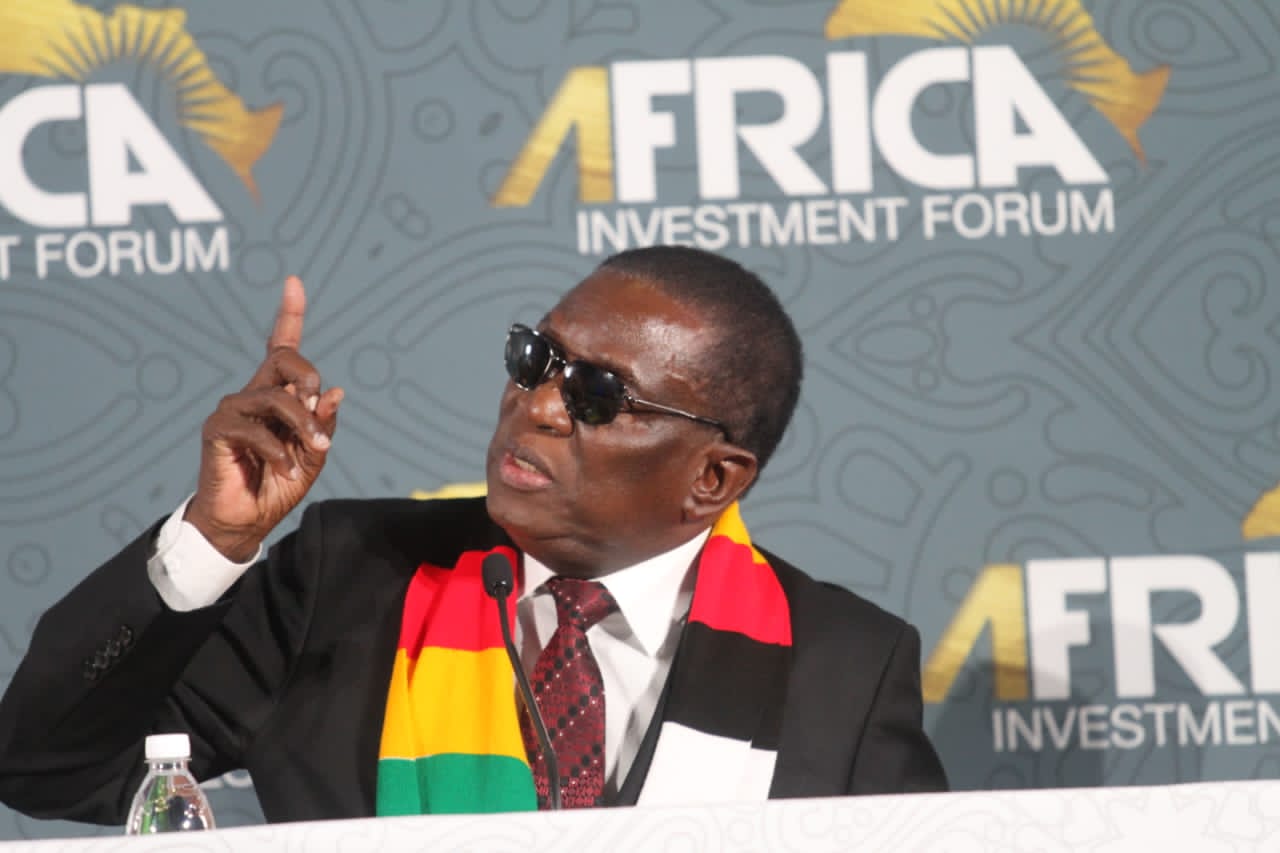 President Emmerson Mnangagwa at the Africa Investment Forum 2022