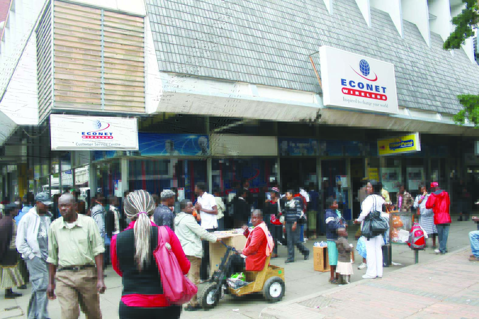 File picture of Econet shop in the Harare City Centre