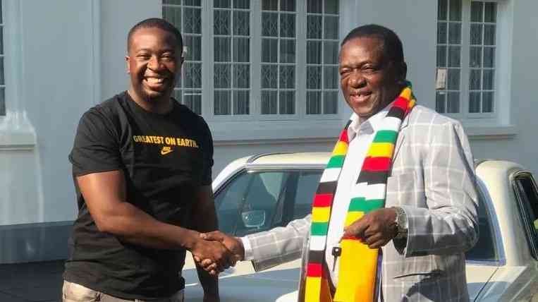 President Emmerson Mnangagwa and his son Emmerson Junior.
