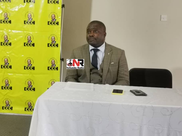 CCC chief whip in Parliament Prosper Mutseyami addressed the media