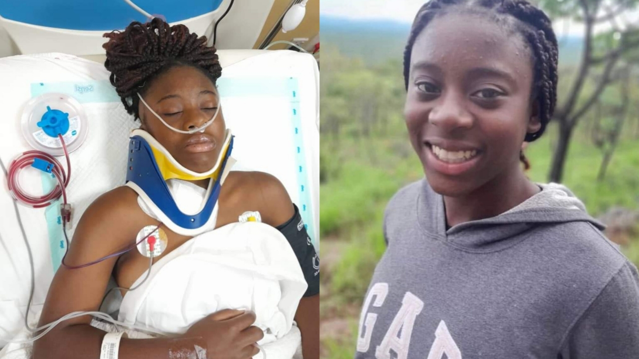 The 16-year-old promising gymnast Rebecca Conlon who accidentally "fell and broke her neck at a trampoline park in Harare when she fell through an open net onto a concrete floor" on the 6th of January.