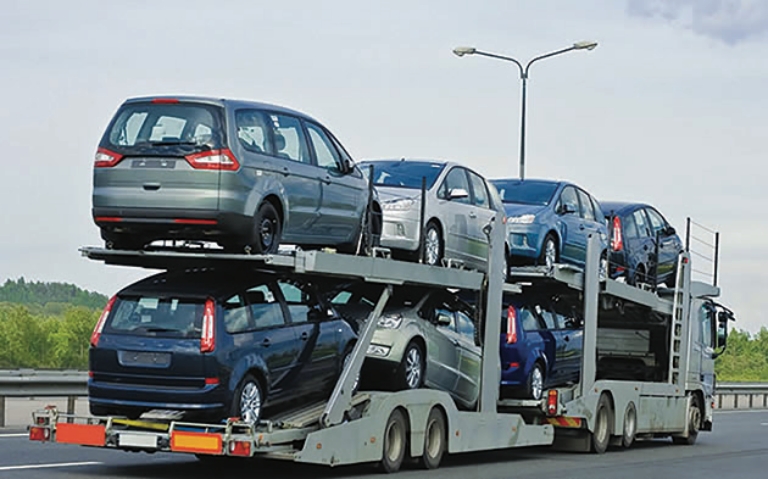 File picture of cars being delivered