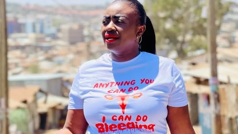 Gloria Orwoba said she was campaigning to end shame about periods. ( Picture via BBC News )