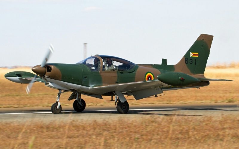 An Air Force of Zimbabwe (AFZ) SF260 trainer aircraft (Picture via Military.Africa)