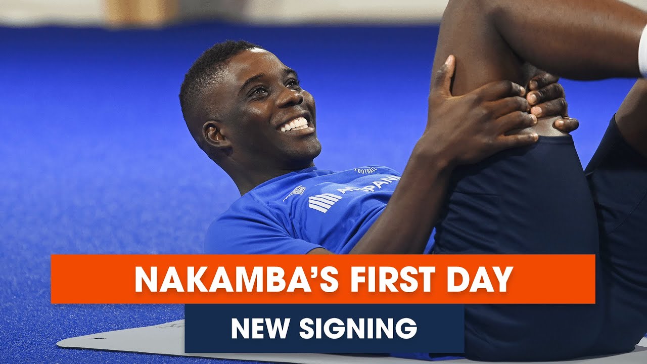 Marvelous Nakamba at his first day of training at Luton Town FC (Picture via Luton Town FC You Tube)