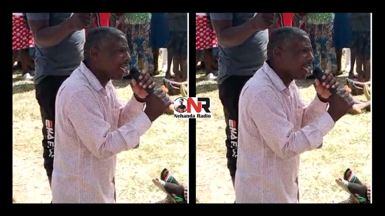 Self-proclaimed killer and Zanu-PF legislator for Chegutu West Dexter Nduna is trending after a viral video shows him kneeling down and begging for votes in his constituency