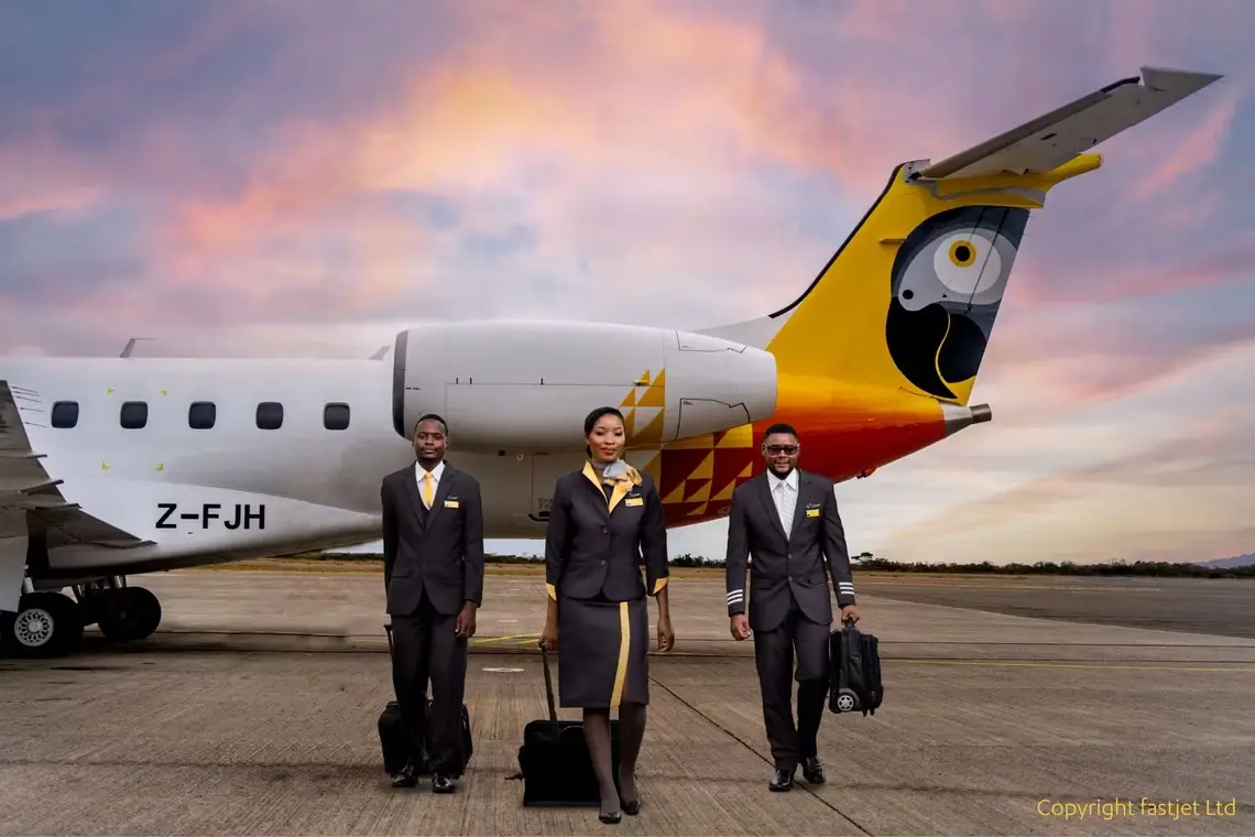 Fastjet's new uniform exhibits the airline's elegance and will be worn by its staff across all its bases in Zimbabwe and South Africa from Thursday, April 20.