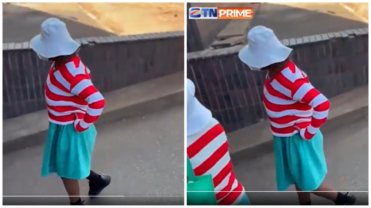 Videos of Mai TT hiding her face while in prison uniform break the internet [Image: Screenshot/Twitter /ZTN Prime]