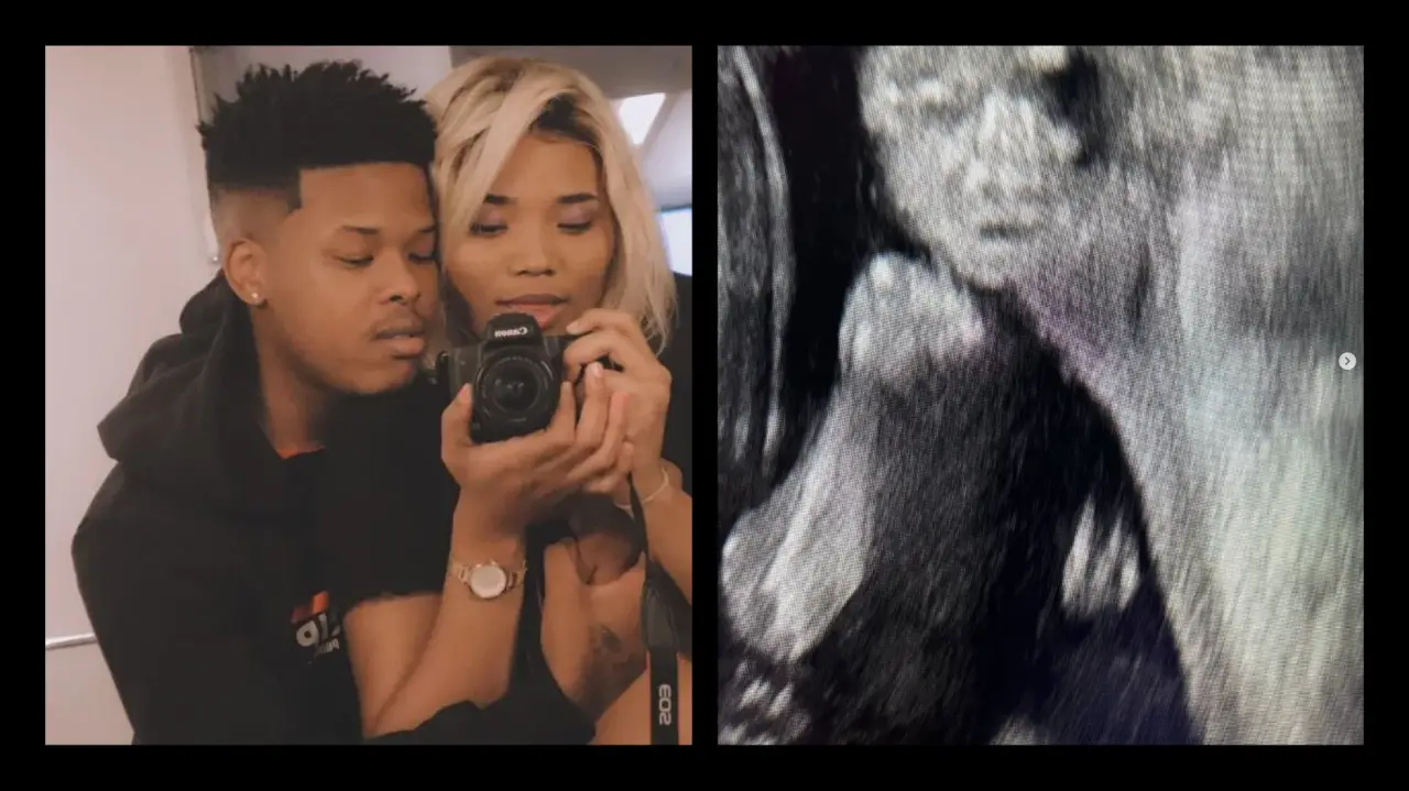 Nasty C has shared the first ultrasound image of his unborn child alongside pictures of his heavily pregnant long-time girlfriend, Sammie Heavens (Pictures via Nasty C - Instagram)