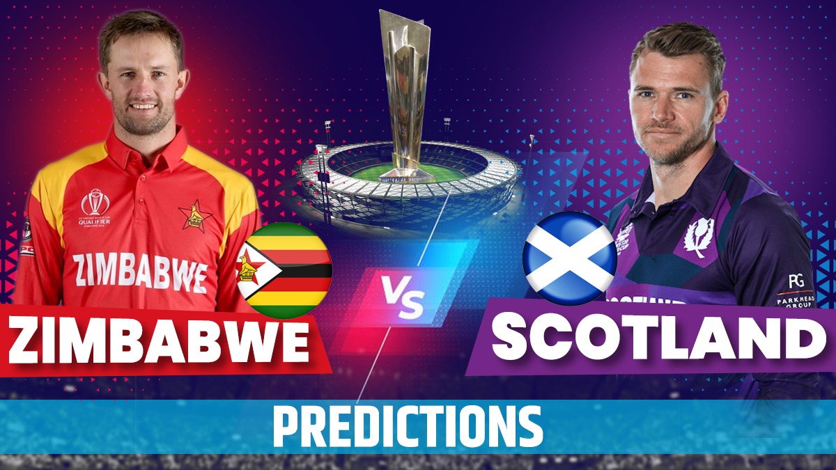 The stage is set for a thrilling encounter as Zimbabwe and Scotland face off in a high-stakes ICC Men's ODI World Cup Qualifier Super 6 match. (Graphics by https://sportsdigest.in/)