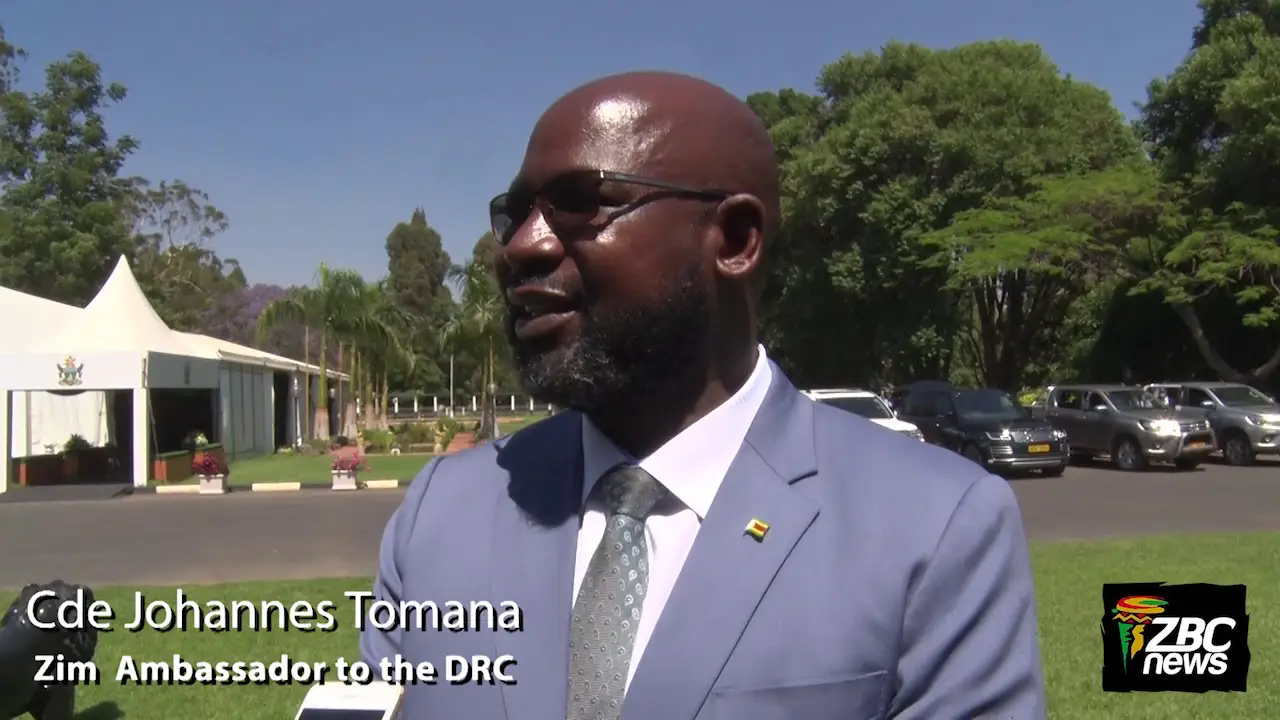 Zimbabwe’s Ambassador to the Democratic Republic of Congo (DRC), Johannes Tomana who tragically died at the age of 55, reportedly fell victim to suspected food poisoning. (Picture via ZBC News)