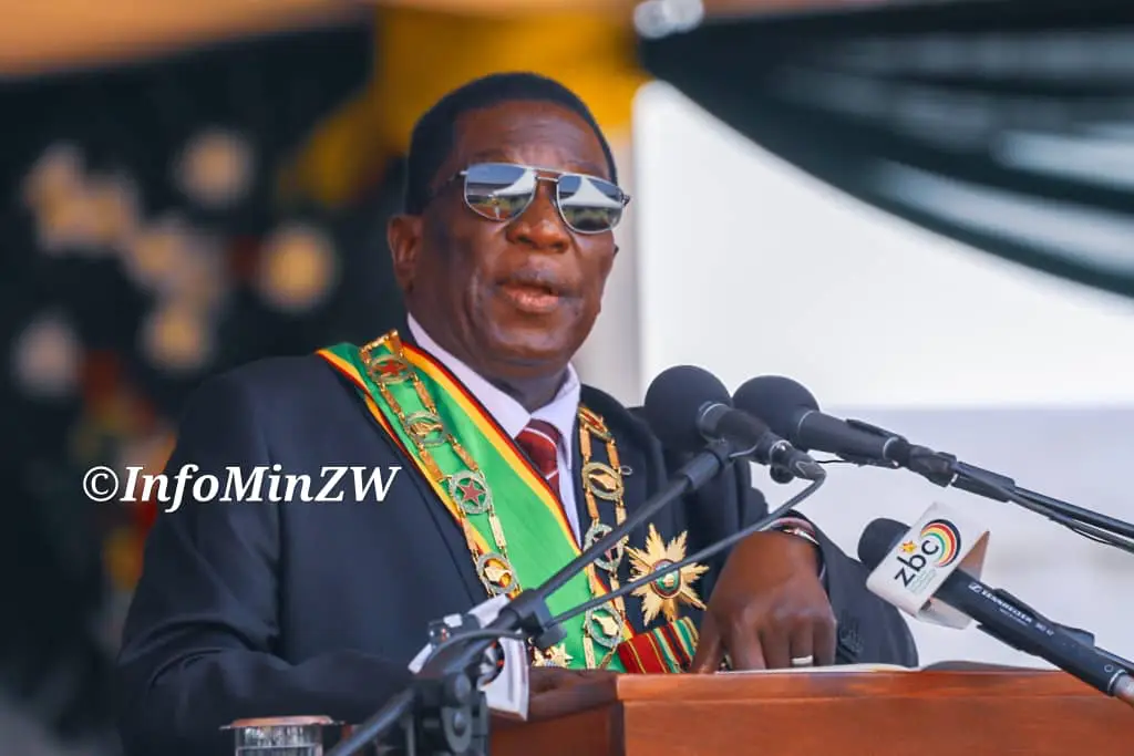 President Emmerson Mnangagwa after being sworn in at the National Sports Stadium in Harare - Monday 04 August 2023 (Picture via Ministry of Information, Publicity and Broadcasting Services)