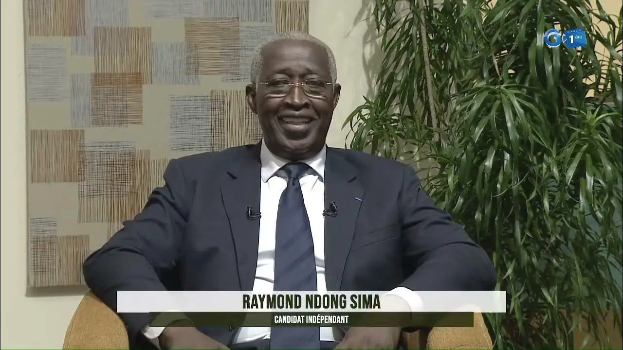 Former opposition leader, Raymond Ndong Sima, has been appointed Prime Minister by the military government in Gabon (Picture via Groupe Gabon Télévisions)