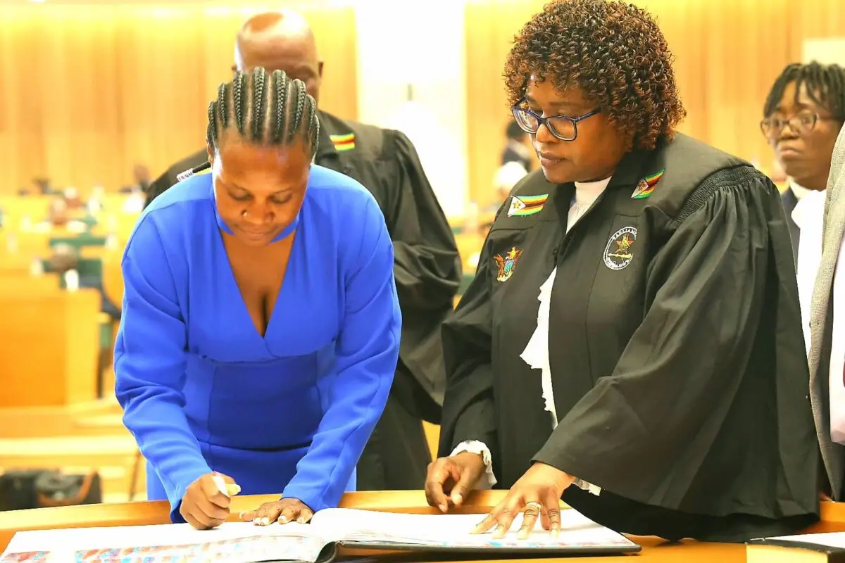 Maureen Kademaunga being sworn in as an MP on September 7, 2023