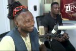 Ahee vs Tiza: Baba Harare accuses Enzo Ishall of imitating his sound Baba Harare during an interview with Butterphly on ZiFM Stereo (Picture via ZiFM Stereo - YouTube)