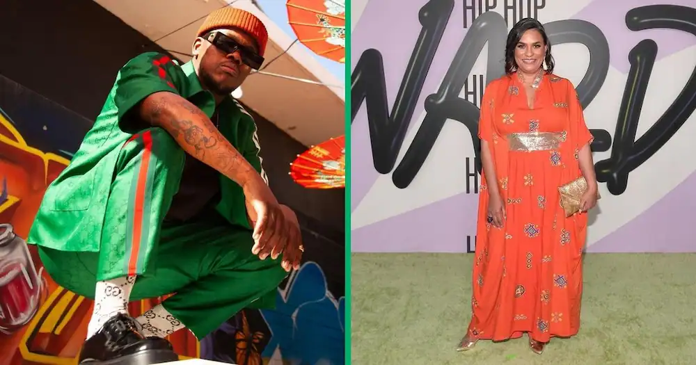 Former Black Motion frontman, Murdah Bongz, found himself on the nasty end of some harsh social media criticism after he shared a video in which he seemed to be promising to settle a bill for Lynn Forbes, the mother of the late South African rapper AKA. (Images: murdahbongz, lynnforbesza Source: Instagram)