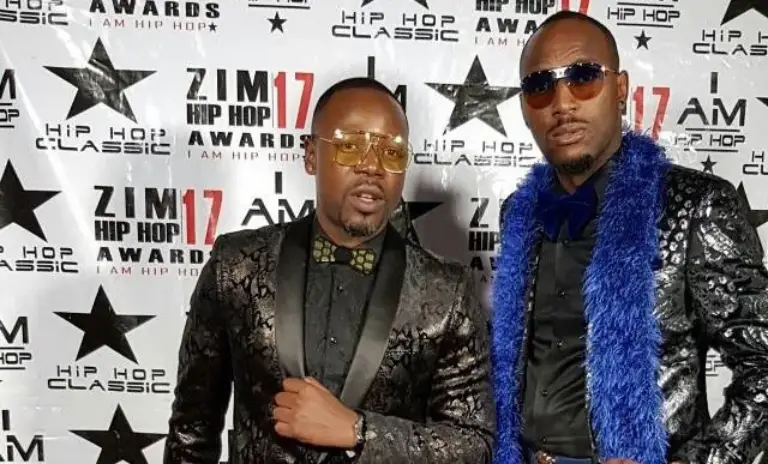 File picture of Stunner and Mudiwa at Zim Hip Hop Awards in 2017