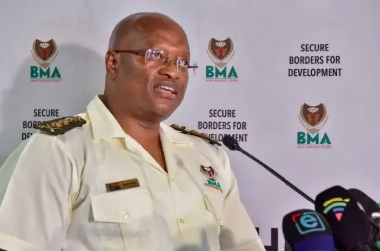 South Africa's Border Management Authority (BMA) commissioner Mike Masiapato (Picture via @sanews.gov.za)