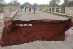 Hailstorm leaves trail of disaster in Midlands… bridges, clinics destroyed A major bridge on the Sasame River that links Gokwe South and Gokwe North districts was washed away. (Picture via Ministry of Information)