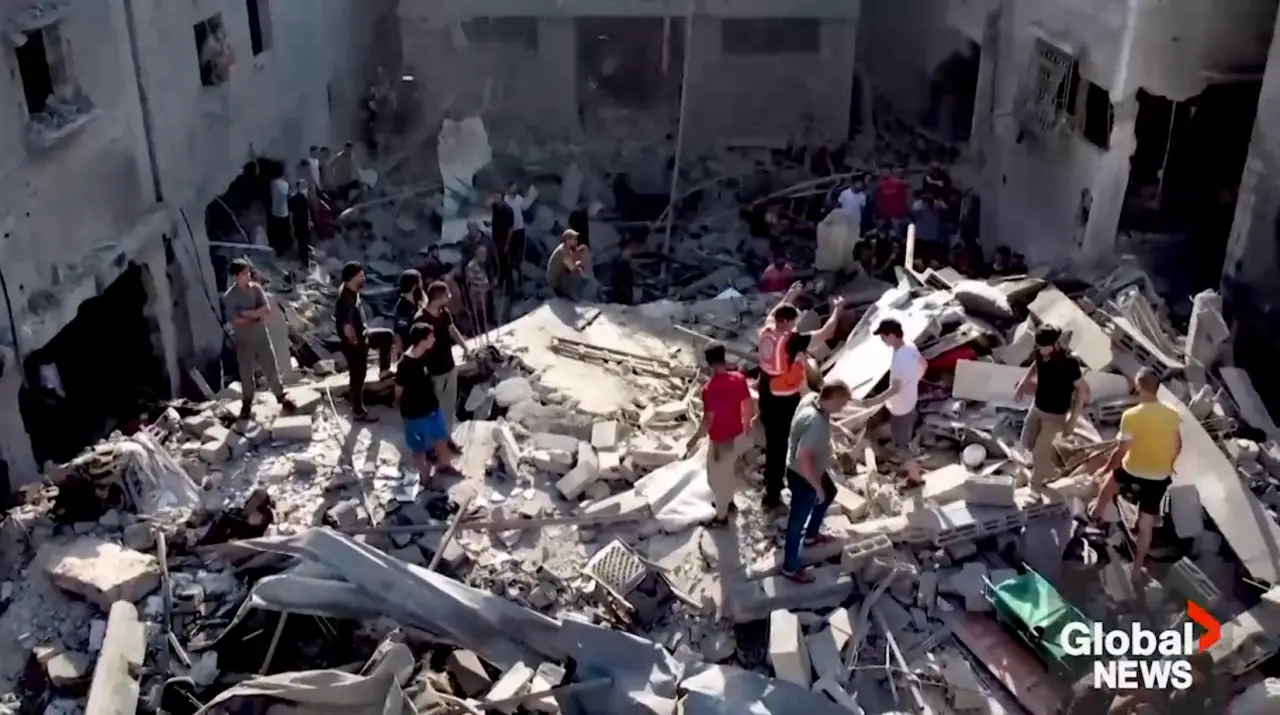 Gaza in ruins: Drone video captures scale of destruction as Israeli airstrikes continue – Oct 12, 2023 (Image via Global News video)