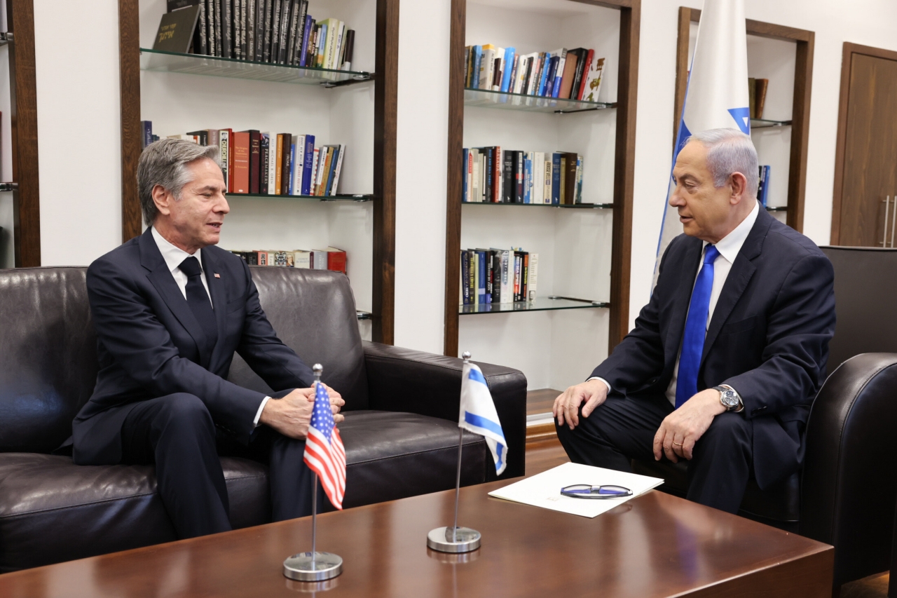 United States Secretary of State Antony Blinken meets Israeli Prime Minister Benjamin Netanyahu (Picture via X - @SecBlinken)