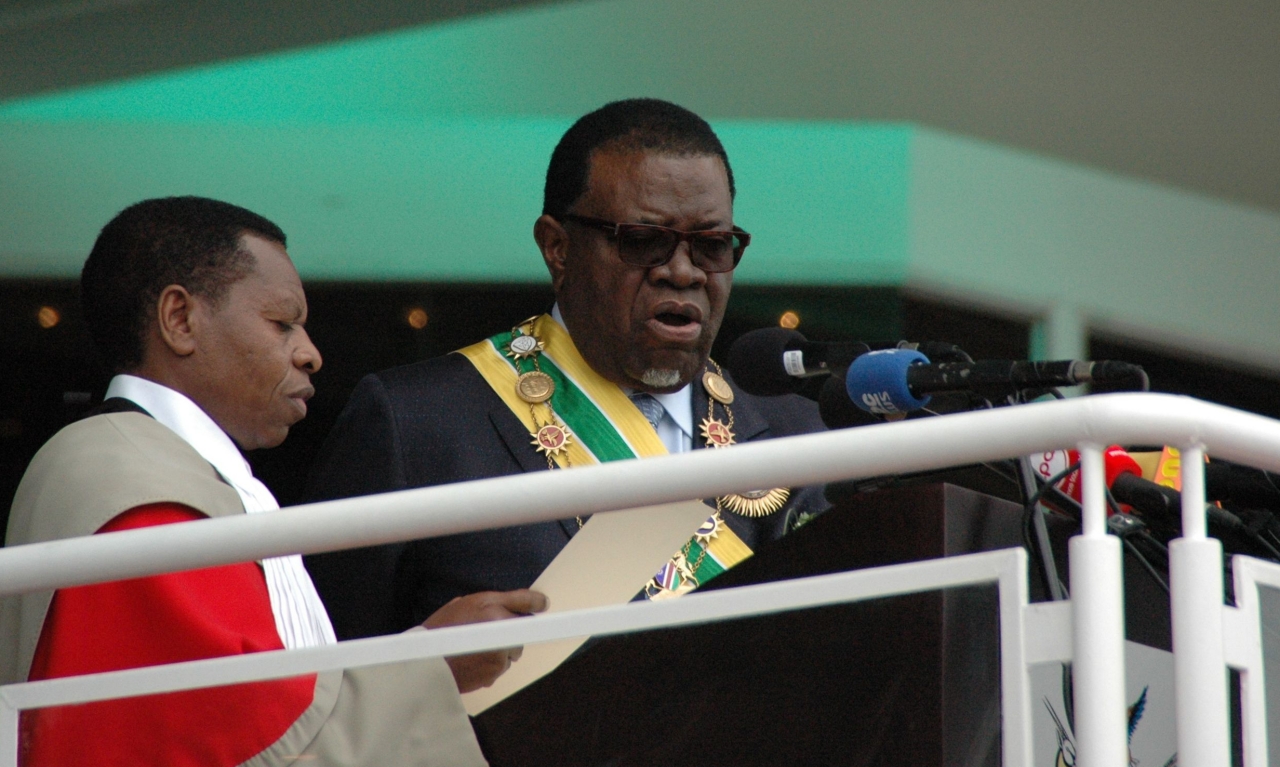 Namibian president Hage Geingob pictured on 21 March 2015 (Picture via User:Chtrede, CC BY-SA 3.0 DE , via Wikimedia Commons)