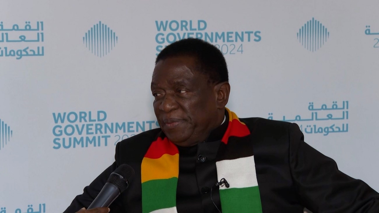 President Emmerson Mnangagwa at the World Governments Summit in Dubai (Picture via Emirates News Agency (WAM)