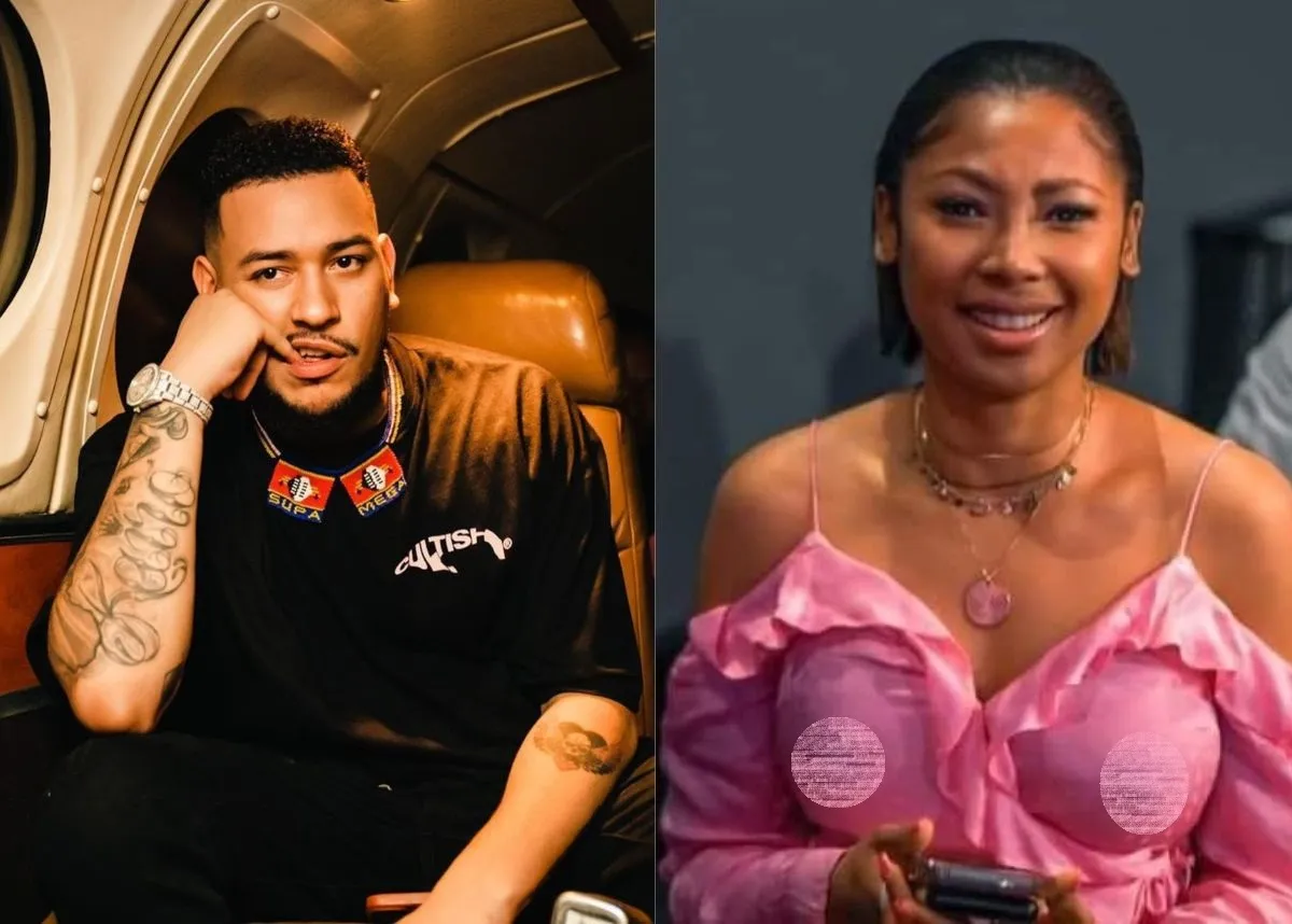 The late South African rapper AKA and Enhle Mbali (Pictures via Instagram)