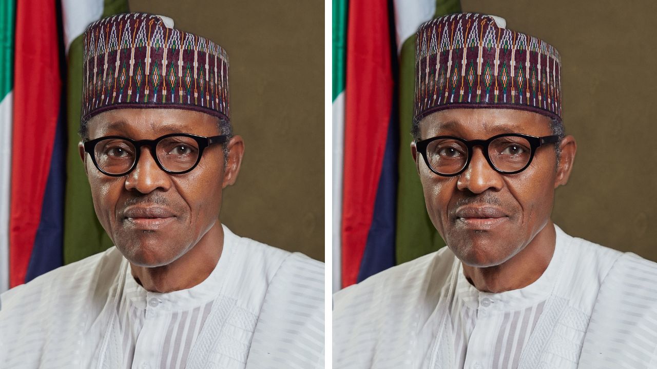 The Official Portrait of the then President of the Federal Republic of Nigeria, President Muhammadu Buhari taken on 29 May 2015 (Picture via Bayo Omoboriowo, CC BY-SA 4.0 , via Wikimedia Commons)