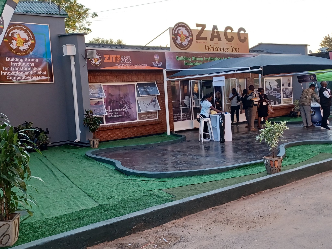 The Zimbabwe Anti-Corruption Commission stand at the Zimbabwe International Trade Fair (ZITF) in April 2023 (Picture via X - @ZACConline)