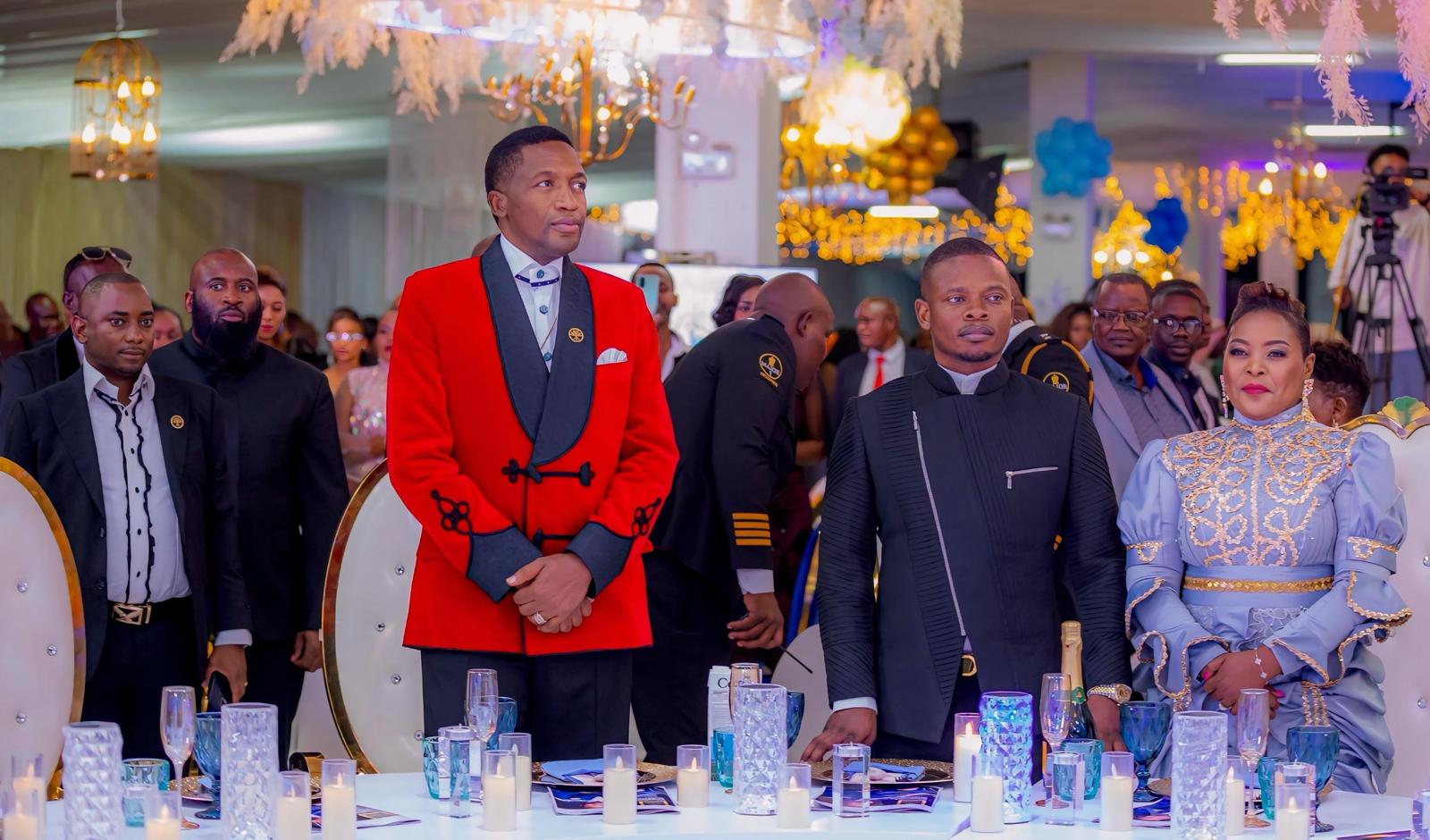 Prophet Uebert Angel, President Emmerson Mnangagwa's Presidential Envoy and Ambassador at Large seen here with Prophet Shepherd Bushiri and his wife Mary Bushiri