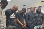 ‘It would be “reckless and irresponsible to release AKA murder suspects on bail’ The five men arrested in connection with the murders of Kiernan ‘AKA’ Forbes and Tebello ‘Tibz’ Motsoane. Picture: X/@Am_Blujay