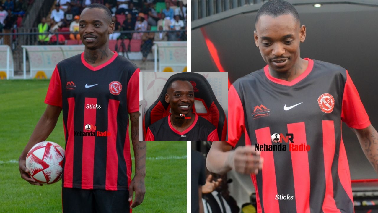 Khama Billiat who was officially unveiled at Yadah Hotel, saw his home and away jerseys both selling for a whopping US$25,000 at auction. (Picture via Tafadzwa 'Sticks' Chigandiwa - Nehanda Radio)